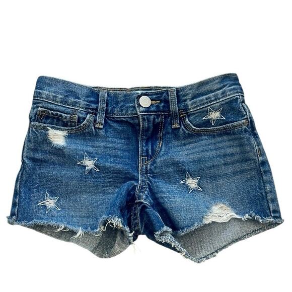 OLD NAVY Girls Denim Shorts with Stars Size 6 - Picture 1 of 4